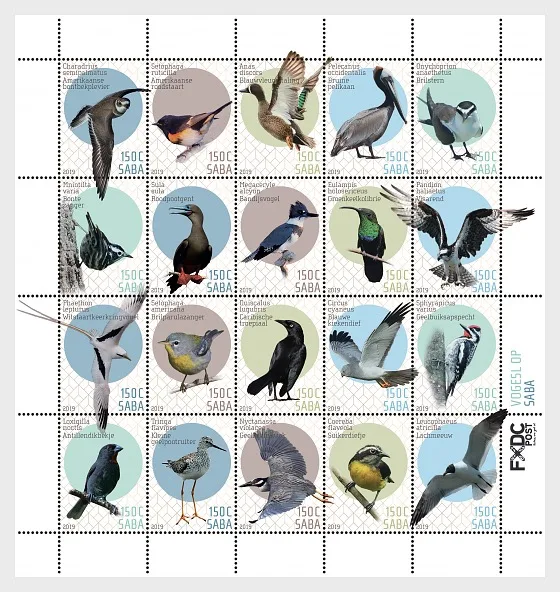 Caribisch Nederland Saba 2019 Vogels Birds vel-sheetlet postfris