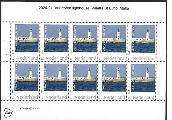 2024-21 Vuurtoren Lighthouse: St Elmo Valetta Malta sheetlet postfris/mnh