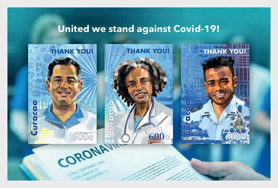 Curacao 2020 Covid bestrijding blok-m/s postfris/mnh