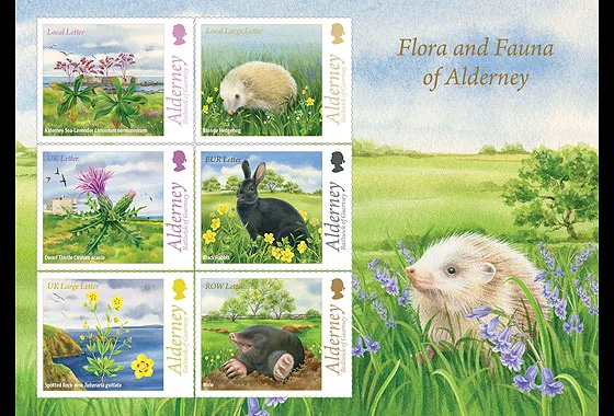 Alderney 2015 Flora and Fauna block-m/s MNH