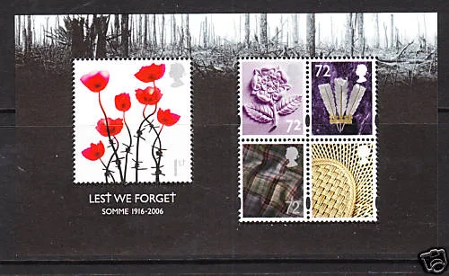 Großbritannien 2006 lest we forget Block postfrisch/mnh