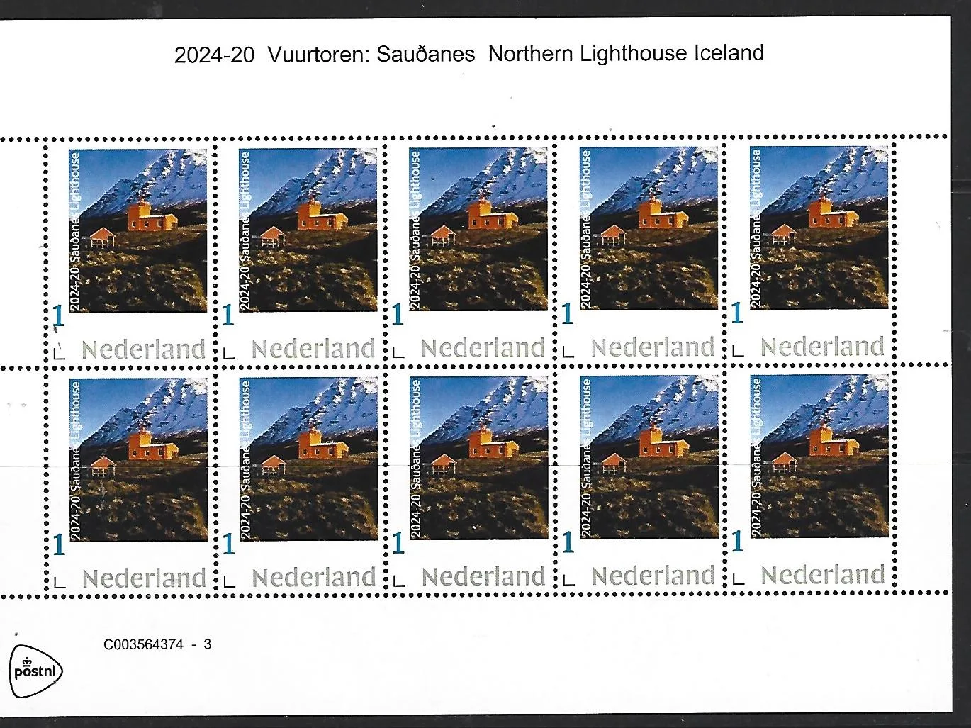 2024-20 Vuurtoren Lighthouse: Sauðanes Iceland sheetlet MNH