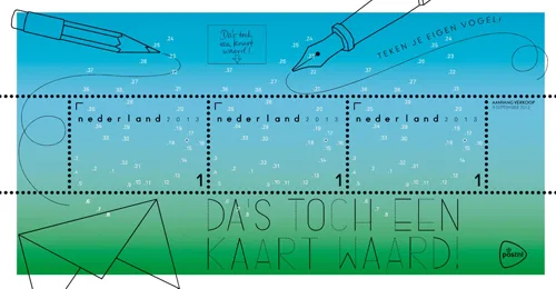 Nederland 3095 Week van de kaart 2013 blok-m/s postfris/mnh