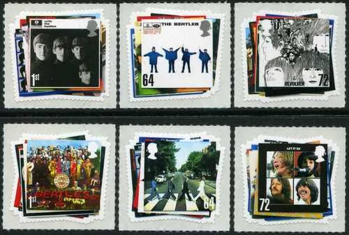 Gr.Britain 2007 The Beatles 6 timbres autoadhésifs neufs