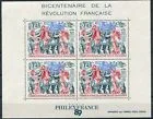 257 blok 1 200 jaar Franse revolutie blok/ms 1989 postfris