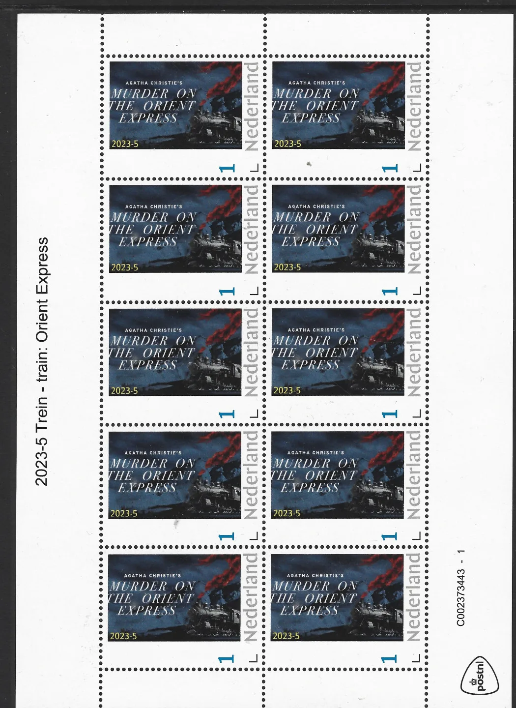 Niederlande 2023-5 Zug - Train: Mord im Orient-Express Blatt postfrisch/mnh