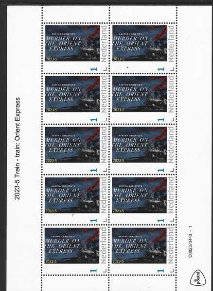 Netherlands 2023-5 Train: Murder on the Orient Express sheet MNH