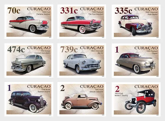 Curacao 2020 classic Cars postfris/mnh