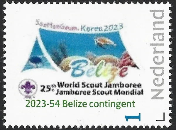 Nederland 2023-54 Scouting Jamboree SeaManGeum Belize contingent postfris/mnh