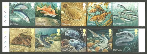 Gr. Britain 2014 Sustainable fish MNH