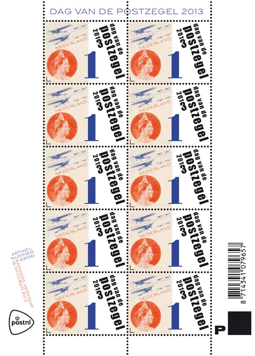 Nederland V3106 Dag van de postzegel 2013 vel-sheetlet postfris/mnh