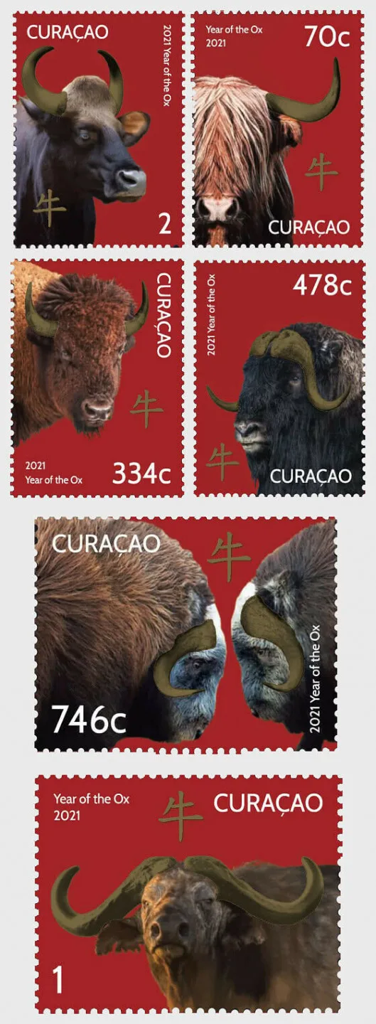 Curacao 2021 Year of the Ox MNH