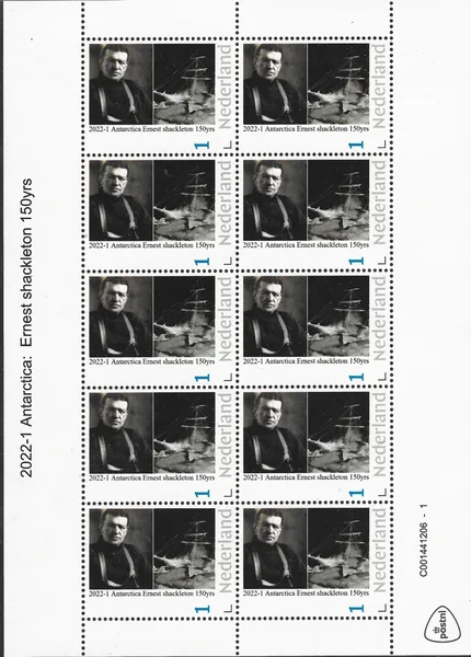 Netherlands 2022-1 Antarctica: Ernest Shackleton ship - shif pane-sheetlet MNH