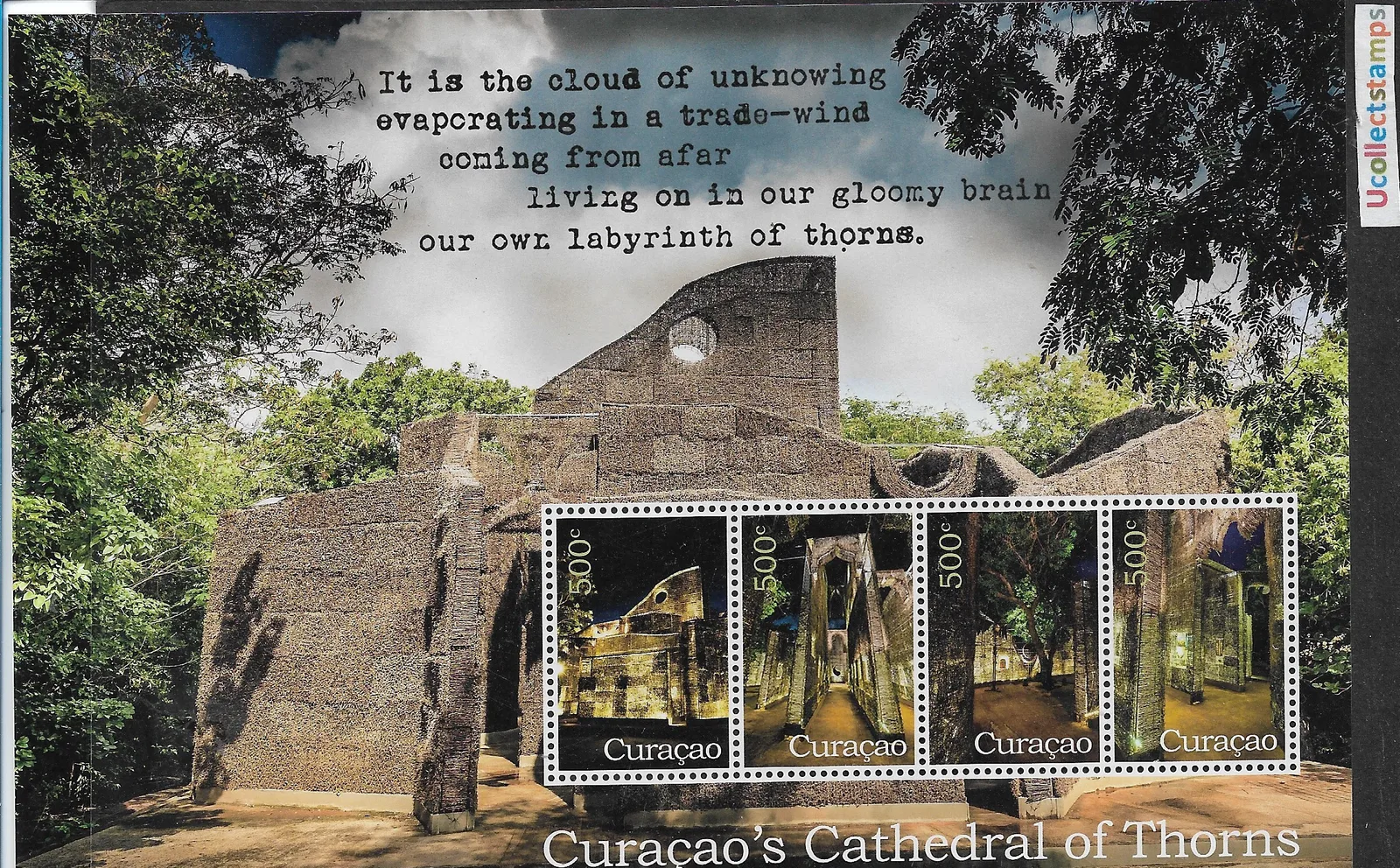 Curacao 2021 Cathedral of Thorn miniature sheet MNH