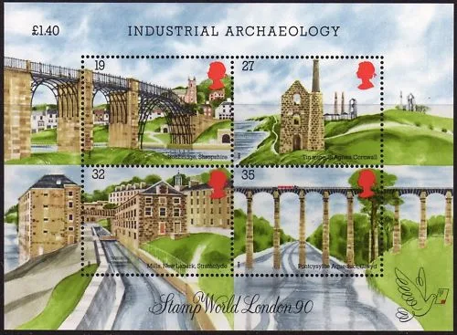 Gr.Britain 1989 Industriele archeologie blok-m/s postfris/mnh
