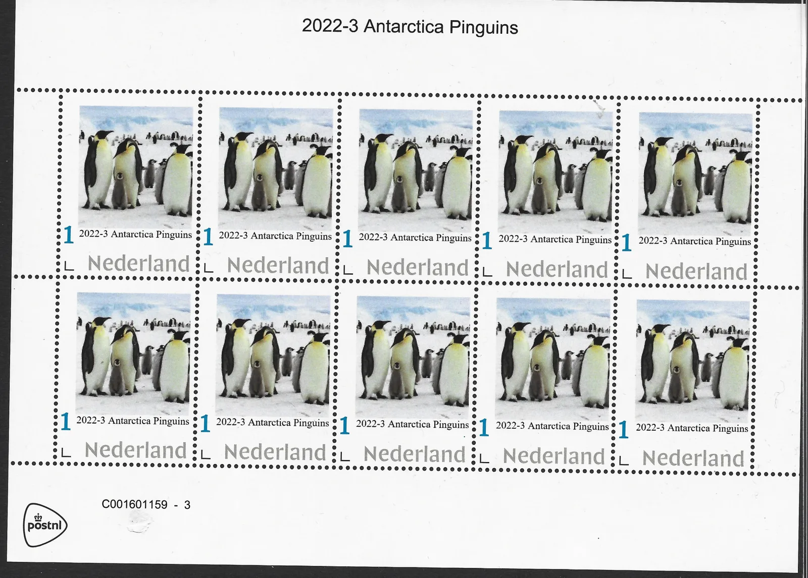 Netherlands 2022-3 Antarctica Penguins sheetlet MNH