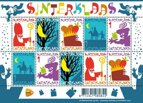 Nederland V3108-3112 Sinterklaas 2013 vel-sheetlet postfris/mnh