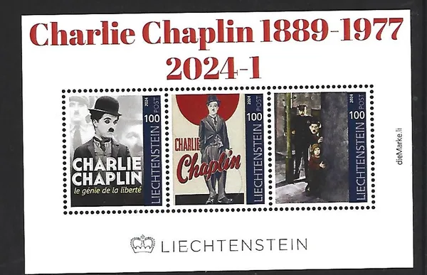 Liechtenstein 2024-1 Charlie Chaplin m/s MNH