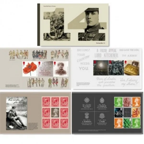 Gr. Britain 2014 100jaar eerstewereldoorlog WWI prestige booklet postfris/mnh