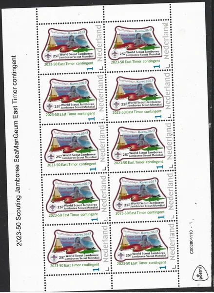 Netherlands 2023-50 Scouting Jamboree SeaManGeum East Timor contingent MNH sheet