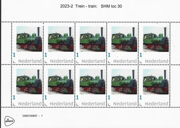 Nederland 2023-2 Trein train SHM loc 30 vel-sheetlet postfris/mnh