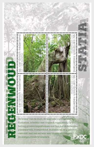 Caribisch Nederland St Eustatius 2018 regenwoud rainforest blok-m/s postfris
