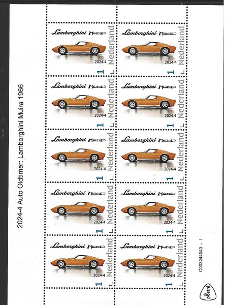 Netherlands 2024-4 Auto Oldtimer Lamborghini Miura 1966 sheet MNH