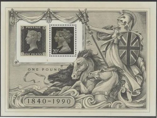 Gr.Britain 1990 1d black blok- m/s postfris/mnh
