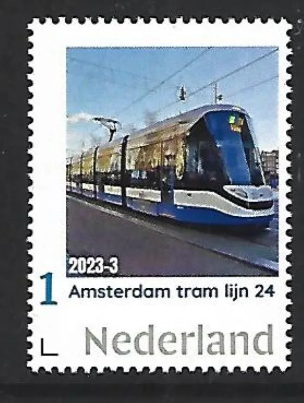 Niederlande 2023-3a Straßenbahn Linie 24 Amsterdam postfrisch/mnh