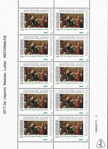 Nederland 2017-2a (reprint) Maarten Luther Reformatie vel-sheetlet postfris/mnh