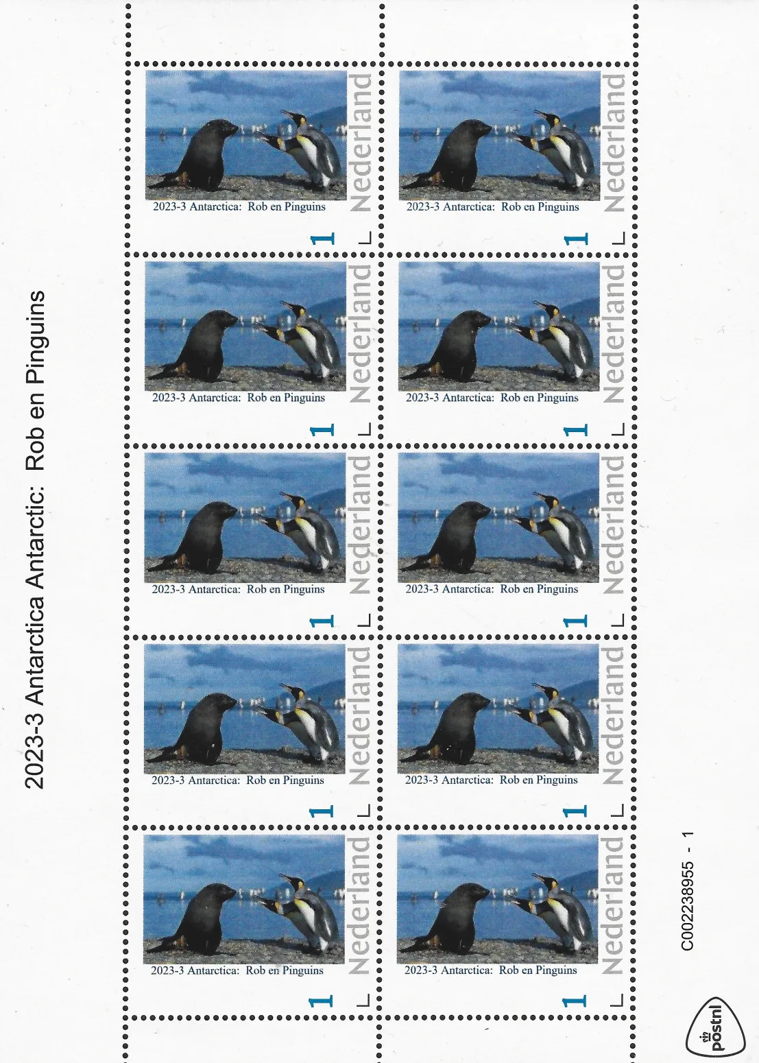 Netherlands 2023-3 Antarctica Antarctic: penguin and seal sheet MNH
