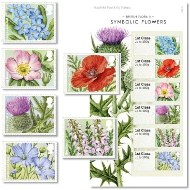 Großbritannien 2014 Post & Go Blüten postfris/mnh