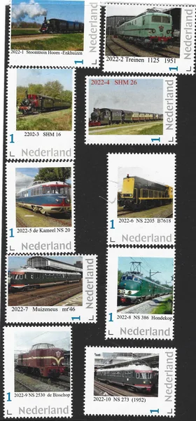 Nederland 2022 Treinen Trains jaarset - yearset postfris/mnh
