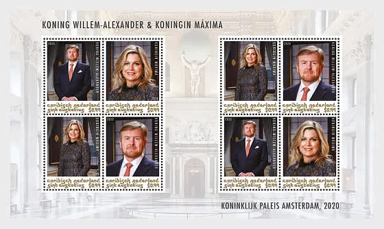 Caribbean Netherlands St Eustatius 2020 Royal couple sheet MNH