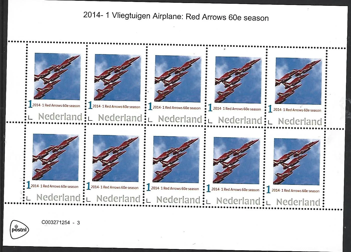 Niederlande 2024-1 Flugzeuge: Red Arrow 60. Saison Blockset postfrisch/mnh24