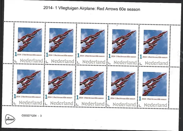Netherlands 2024-1 Aircraft airplanes: Red Arrow 60th Season sheetlet MNH