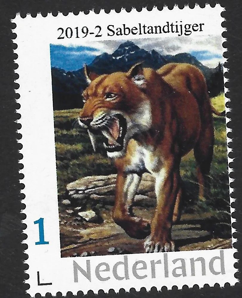 2019-2 Nederland Prehistorie - Prehistoric: Sabeltandtijger Saber tooth tiger postfris/mnh