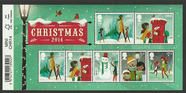 Gr. Britain 2014 Kerstmis christmas blok-m/s postfris/mnh