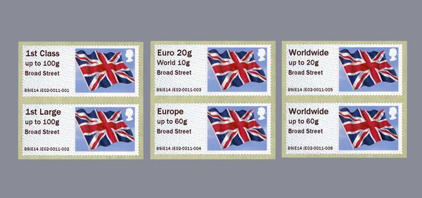 Gr. Britain 2014 Post & Go Flags vlaggen opdruk 'Broadstreet' postfris/mnh