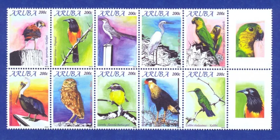 Aruba 486-495 Vogels 2010 postfris/mnh