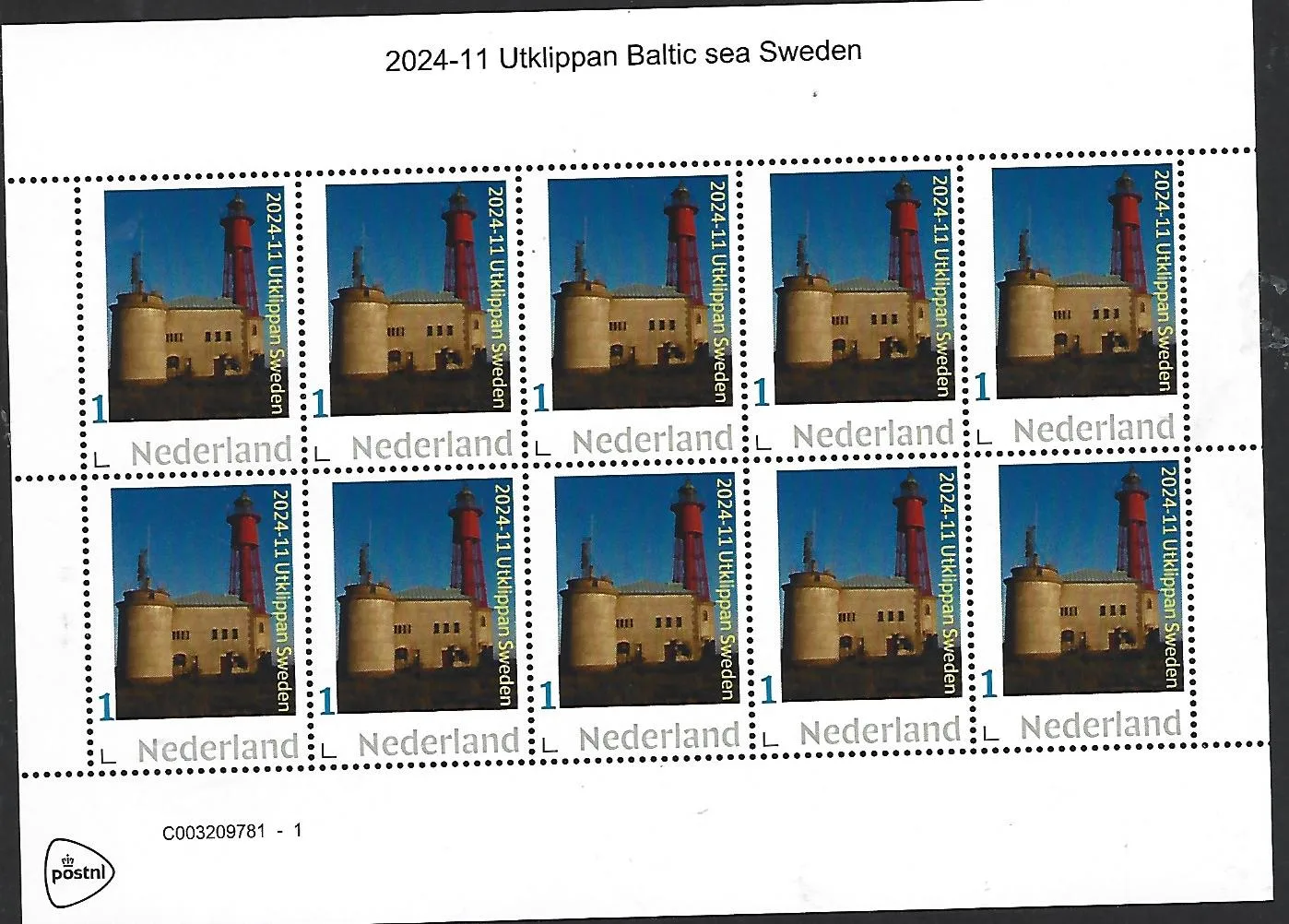 Niederlande 2024-11 Leuchtturm: Utklippan Schweden Markenheft postfrisch/mnh5