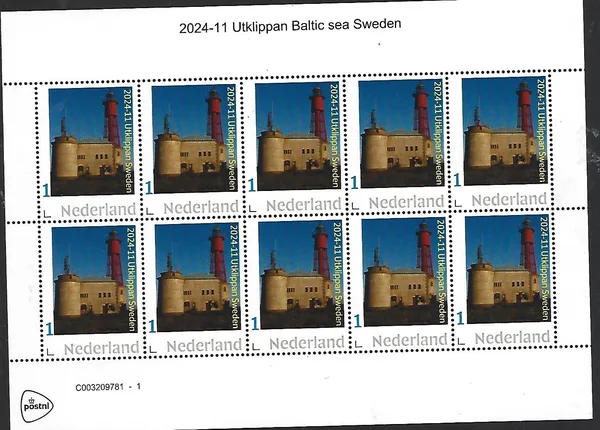 Netherlands 2024-11 Lighthouse: Utklippan Sweden sheetlet MNH