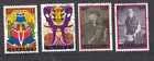 1046-1049 Summer Stamps, crease 1974 postmarked