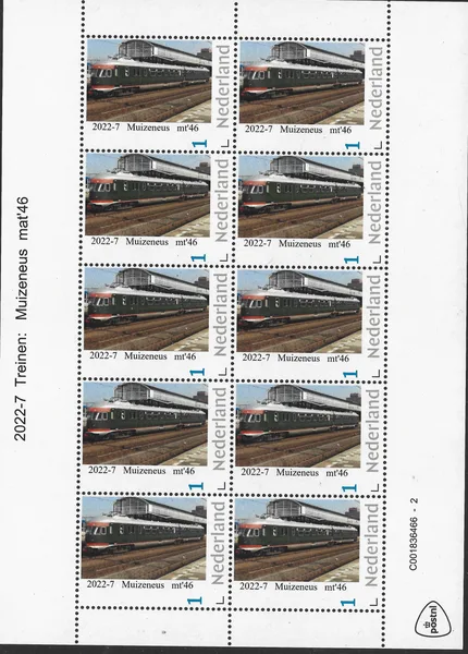 Netherlands 2022-7 Trains mat '46 Mouse Nose sheet MNH