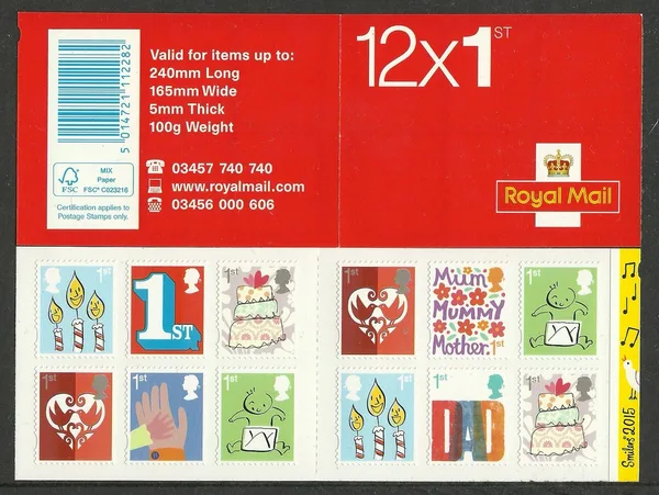 Gr. Britain 2015 Wensenzegels smilers postzegelboekje postfris/mnh