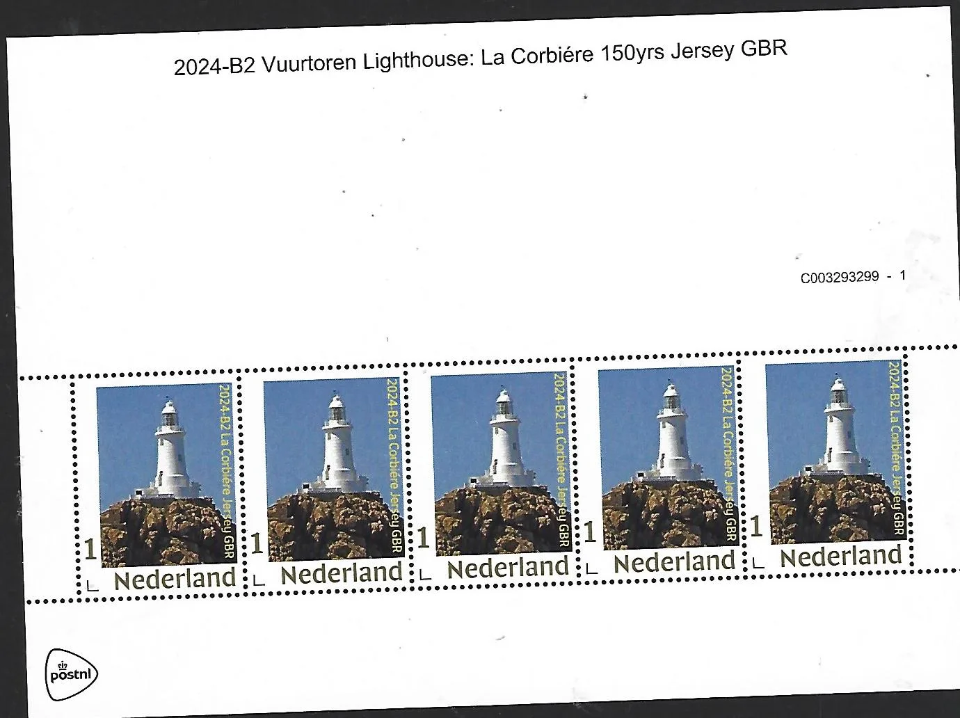 Netherlands 2024-B2 Lighthouse: La Corbiere Jersey sheetlet mnh5