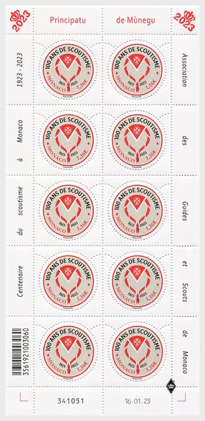 Monaco 2023 100 Years Scouting Monaco sheet MNH