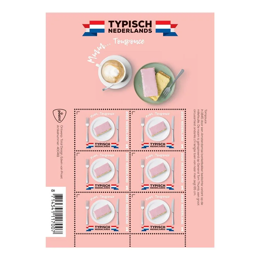 Niederlande 2020 Typisch Nederland Tompouce V3844 Bogen postfrisch