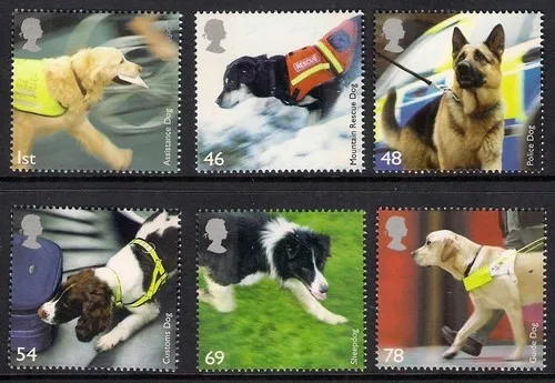 Gr. Britain 2008 Working dogs - hunden MNH