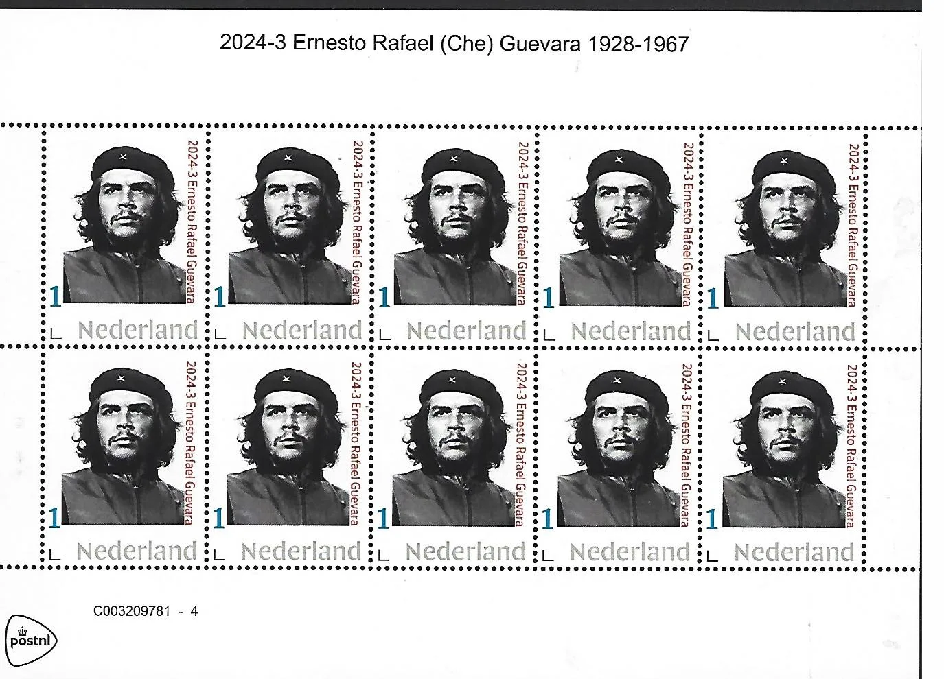 Niederlande 2024-3 Ernesto Rafael (Che) Guevara Blockeinheit postfrisch/mnh